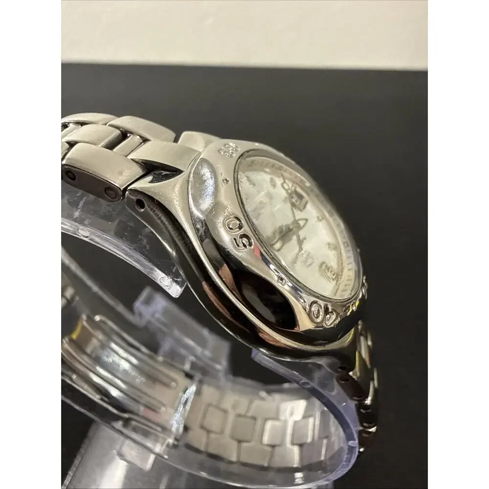 2001 Women’s Bulova Marine Star 96M25 Wristwatch New Battery Good Shape! (B11)